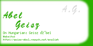 abel geisz business card